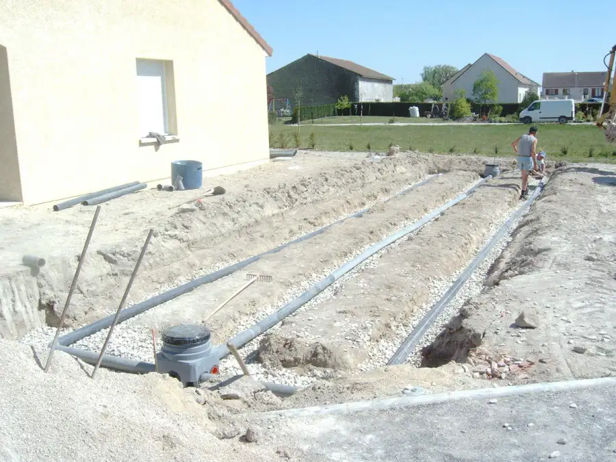Installation d'une tranché filtrante par BR Entreprise